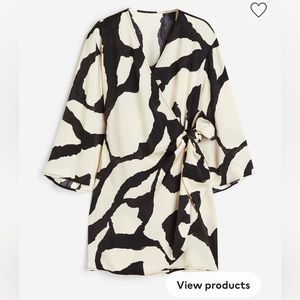 Satin wrap dress, small